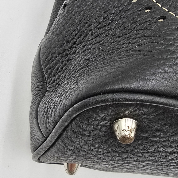 🌻VINTAGE!🌻Coach Y2K Hampton Luxury Tassel Satchel + Shoulder Chain Strap,Black - Picture 7 of 16